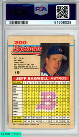 1992 BOWMAN JEFF BAGWELL #200 HOUSTON ASTROS HOF PSA 9 MINT 61608029