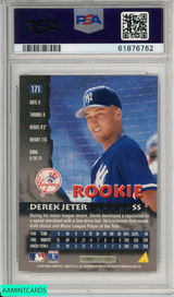 1996 PINNACLE DEREK JETER #171 NEW YORK YANKEES HOF PSA 9 MINT 61876762