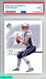 2002 SP AUTHENTIC TOM BRADY #1 NEW ENGLAND PATRIOTS PSA 9 MINT 71868852