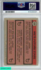 1981 TOPPS METS FUTURE STARS #259 BERENGUER BROOKS WILSON ROOKIE RC PSA 8 NM-MT 61639331