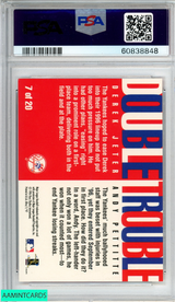 1997 ULTRA DOUBLE TROUBLE ANDY PETTITTE DEREK JETER #7 YANKEES PSA 8 NM-MT 60838848