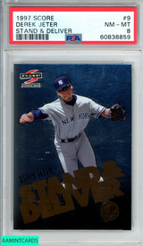 1997 SCORE STAND AND DELIVER DEREK JETER #9 NEW YORK YANKEES HOF PSA 8 NM-MT 60838859