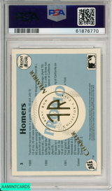 1991 FRONT ROW KEN GRIFFEY JR #3 HOMERS C MEMBER PROMO MARINERS HOF PSA 9 MINT 61876770