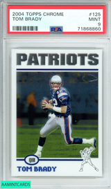 2004 TOPPS CHROME TOM BRADY #125 NEW ENGLAND PATRIOTS PSA 9 MINT 71868860