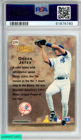 1996 PINNACLE DEREK JETER #279 NEW YORK YANKEES HOF PSA 8 NM-MT 61876780