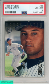 1996 STUDIO DEREK JETER #33 NEW YORK YANKEES HOF PSA 8 NM-MT 58753887