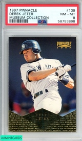 1997 PINNACLE DEREK JETER #139 MUSEUM COLLECTION NEW YORK YANKEES PSA 8 NM-MT 58753898