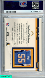 2002 PLAYOFF PIECE OF THE GAME MATERIALS JUNIOR SEAU #POG32 HOF PSA 8 NM-MT 61835538