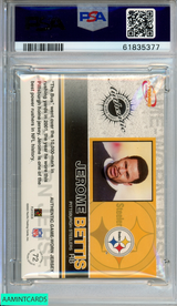 2002 PACIFIC ATOMIC GAME WORN JERSEY JEROME BETTIS #72 PATCHES 66 OF 75 PSA 8 61835377