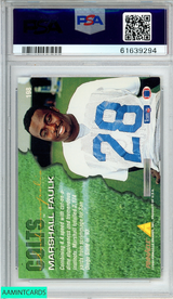 1994 PINNACLE MARSHALL FAULK #198 ROOKIE RC INDIANAPOLIS COLTS HOF PSA 8 NM-MT 61639294