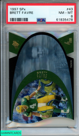 1997 SPX BRETT FAVRE #43 GREEN BAY PACKERS HOF PSA 8 NM-MT 61835478