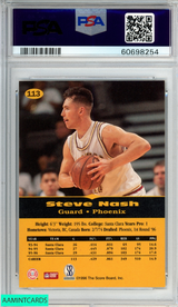 1996 SCORE BOARD ALL-SPORT PPF STEVE NASH #113 ROOKIE RC SUNS HOF PSA 9 MINT 60698254