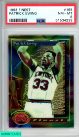 1993 FINEST PATRICK EWING #165 NEW YORK KNICKS HOF PSA 8 NM-MT 61534239