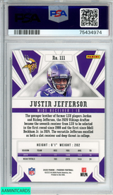 2020 PANINI PHOENIX JUSTIN JEFFERSON #111 FIRE BURST ROOKIE RC PSA 10 GEM MT 75434974