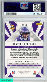 2020 PANINI PHOENIX JUSTIN JEFFERSON #111 FIRE BURST ROOKIE RC PSA 10 GEM MT 75434979
