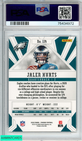 2020 PANINI PHOENIX JALEN HURTS #114 FIRE BURST ROOKIE RC PSA 10 GEM MT 75434972