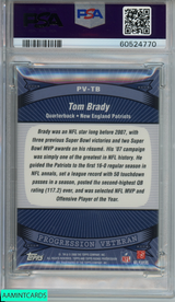 2008 TOPPS ROOKIE PROGRESSION VETERANS TOM BRADY #PV-TB PATRIOTS PSA 8 NM-MT 60524770