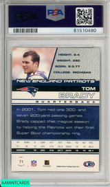 2002 PACIFIC HEADS UP TOM BRADY #71 NEW ENGLAND PATRIOTS PSA 8 NM-MT 61510480