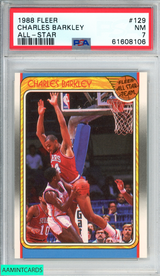 1988 FLEER CHARLES BARKLEY #129 ALL-STAR PHILADELPHIA 76ERS HOF PSA 7 NM 61608106