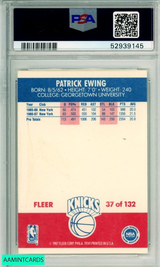 1987 FLEER PATRICK EWING #37 HOF NEW YORK KNICKS PSA 8 NM-MT 52939145