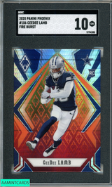 2020 PANINI PHOENIX CEEDEE LAMB #106 FIRE BURST ROOKIE RC SGC 10 GM 5794380