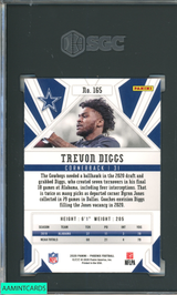 2020 PANINI PHOENIX TREVON DIGGS #165 FIRE BURST ROOKIE RC SGC 10 GM 8767635