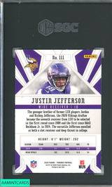 2020 PANINI PHOENIX JUSTIN JEFFERSON #111 FIRE BURST ROOKIE RC SGC 9.5 MT+ 1805388