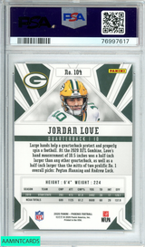 2020 PANINI PHOENIX JORDAN LOVE #104 FIRE BURST ROOKIE RC PSA 10 GEM MT 76997617