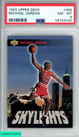 1993 UPPER DECK MICHAEL JORDAN #466 CHICAGO BULLS HOF PSA 8 NM-MT 58754020