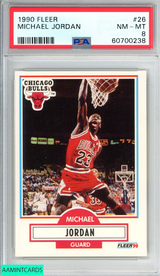 1990 FLEER MICHAEL JORDAN #26 CHICAGO BULLS HOF PSA 8 NM-MT 60700238