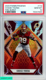 2020 PANINI PHOENIX CHASE YOUNG #112 FIRE BURST ROOKIE RC PSA 10 GEM MT 76997665