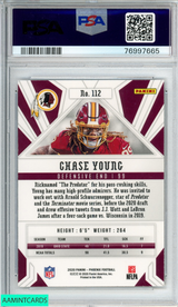 2020 PANINI PHOENIX CHASE YOUNG #112 FIRE BURST ROOKIE RC PSA 10 GEM MT 76997665