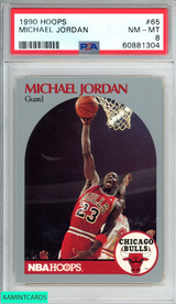 1990 HOOPS MICHAEL JORDAN #65 CHICAGO BULLS HOF PSA 8 NM-MT 60881304