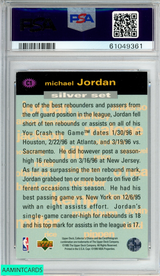 1995 COLL CHOICE CRASH THE GAME MICHAEL JORDAN #C1 AST REB SILVER REDEMP PSA 8 61049361