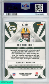 2020 PANINI PHOENIX JORDAN LOVE #104 FIRE BURST ROOKIE RC PSA 10 GEM MT 76445176
