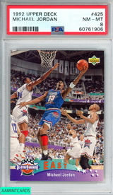 1992 UPPER DECK MICHAEL JORDAN #425 CHICAGO BULLS HOF PSA 8 NM-MT 60761906