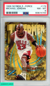 1996 SKYBOX Z-FORCE MICHAEL JORDAN #179 CHICAGO BULLS HOF PSA 8 NM-MT 60874799