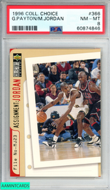 1996 COLLECTORS CHOICE GARY PAYTON MICHAEL JORDAN #366 PSA 8 NM-MT 60874846