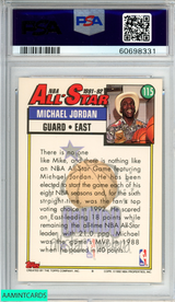 1992 TOPPS MICHAEL JORDAN #115 CHICAGO BULLS HOF PSA 8 NM-MT 60698331