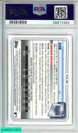 2020 BOWMAN CHROME JOE RYAN #CPAJRY PROS AUTO-ORANGE SHIMMER RC PSA 10 GEM MT 58817469
