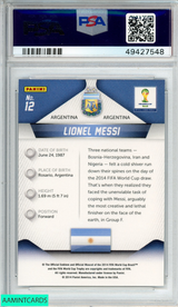 2014 PANINI PRIZM WORLD CUP LIONEL MESSI #12 ARGENTINA PSA 10 GEM MT 49427548