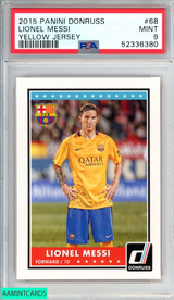 2015 PANINI DONRUSS LIONEL MESSI #68 FC BARCELONA PSA 9 MINT 52336380