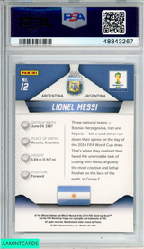 2014 PANINI PRIZM WORLD CUP LIONEL MESSI #12 ARGENTINA PSA 10 GEM MT 48843267