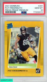 2021 PANINI DONRUSS PAT FREIERMUTH #281 PRESS PROOF PREMIUM ROOKIE RC PSA 10 77209972