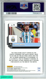 2022 PANINI DONRUSS FIFA LIONEL MESSI #10 RED 86 OF 99 PSA 10 GEM MT 75506372
