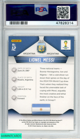 2014 PANINI PRIZM WORLD CUP LIONEL MESSI #12 ARGENTINA PSA 10 GEM MT 47828314