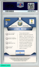 2014 PANINI PRIZM WORLD CUP LIONEL MESSI #12 ARGENTINA PSA 10 GEM MT 48590427
