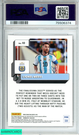 2022 PANINI DONRUSS FIFA LIONEL MESSI #10 RED ARGENTINA 83 OF 99 PSA 10 GEM MT 75506374