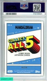 2022 TOPPS CHROME STAR WARS THE MANDALORIAN BESKAR ED CHROME AHSOKA TANO#CC4 TMBE-CMC CVRS-GREEN REF  PSA 10 77210531