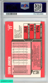1989 FLEER MAGIC JOHNSON #77 LOS ANGELES LAKERS HOF PSA 9 MINT 70785989